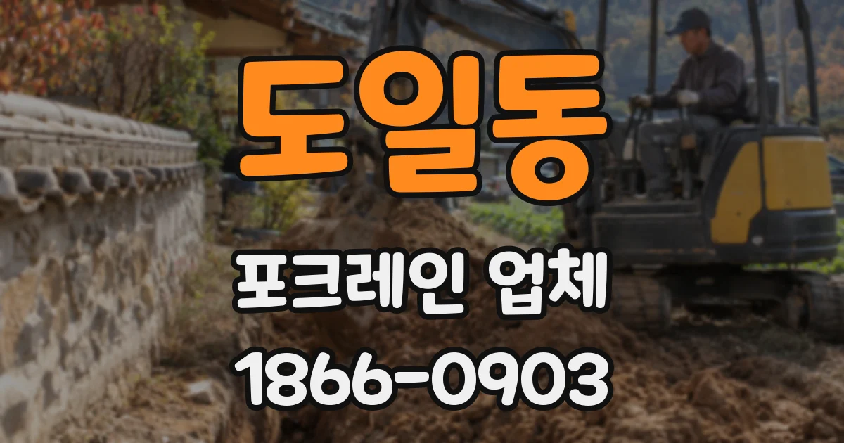 도일동 포크레인 업체