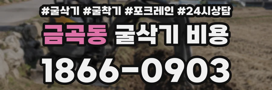 금곡동 굴삭기 비용
