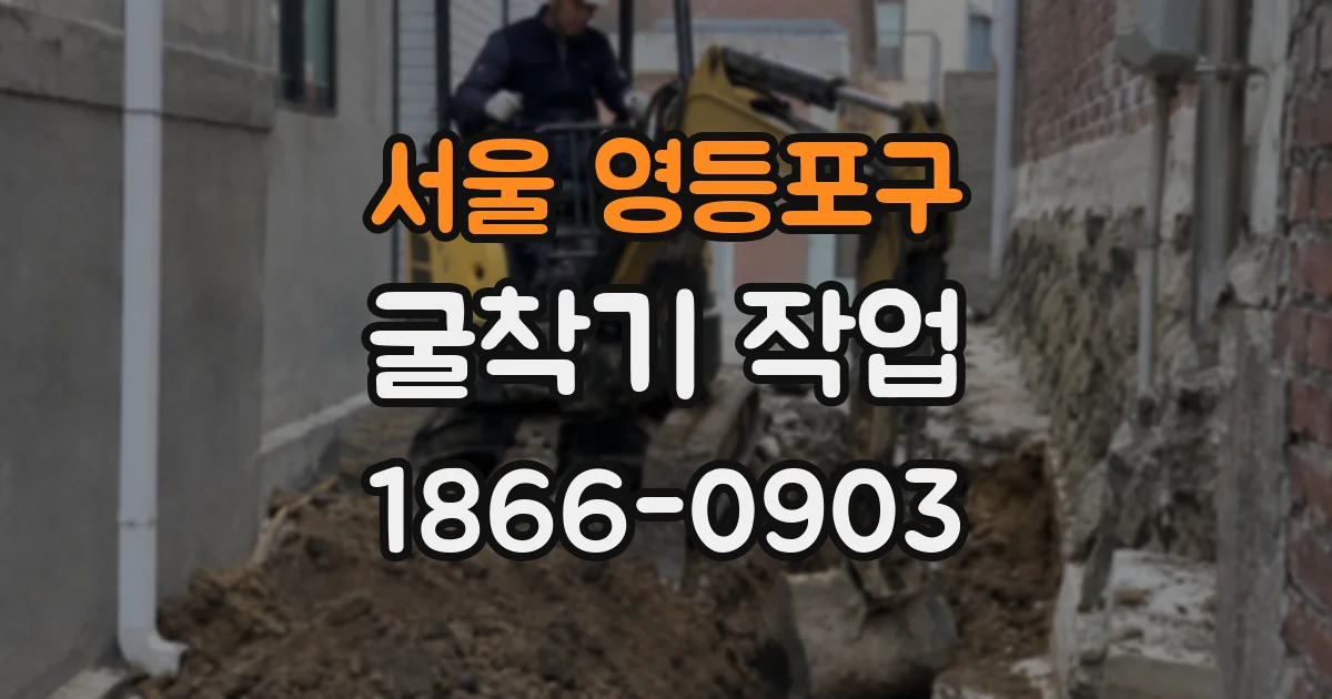 서울 영등포구 굴착기 작업