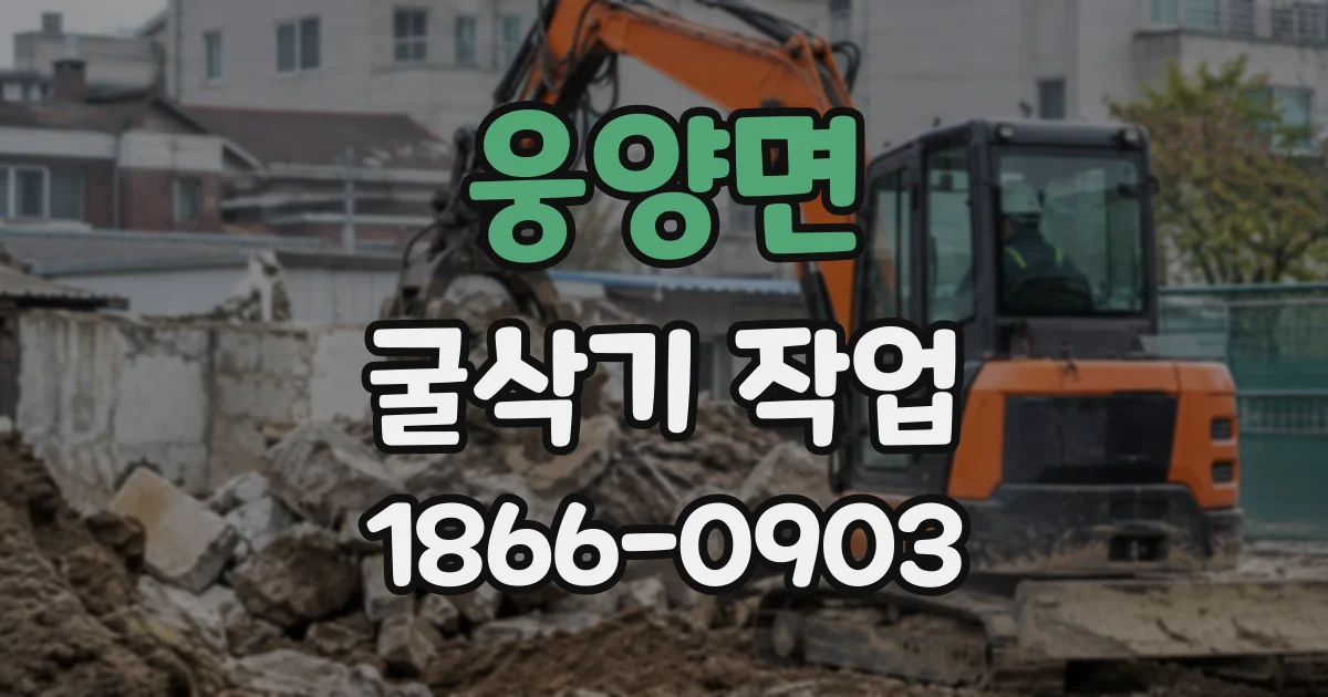웅양면 굴삭기작업