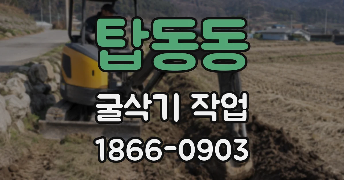 탑동동 굴삭기 작업