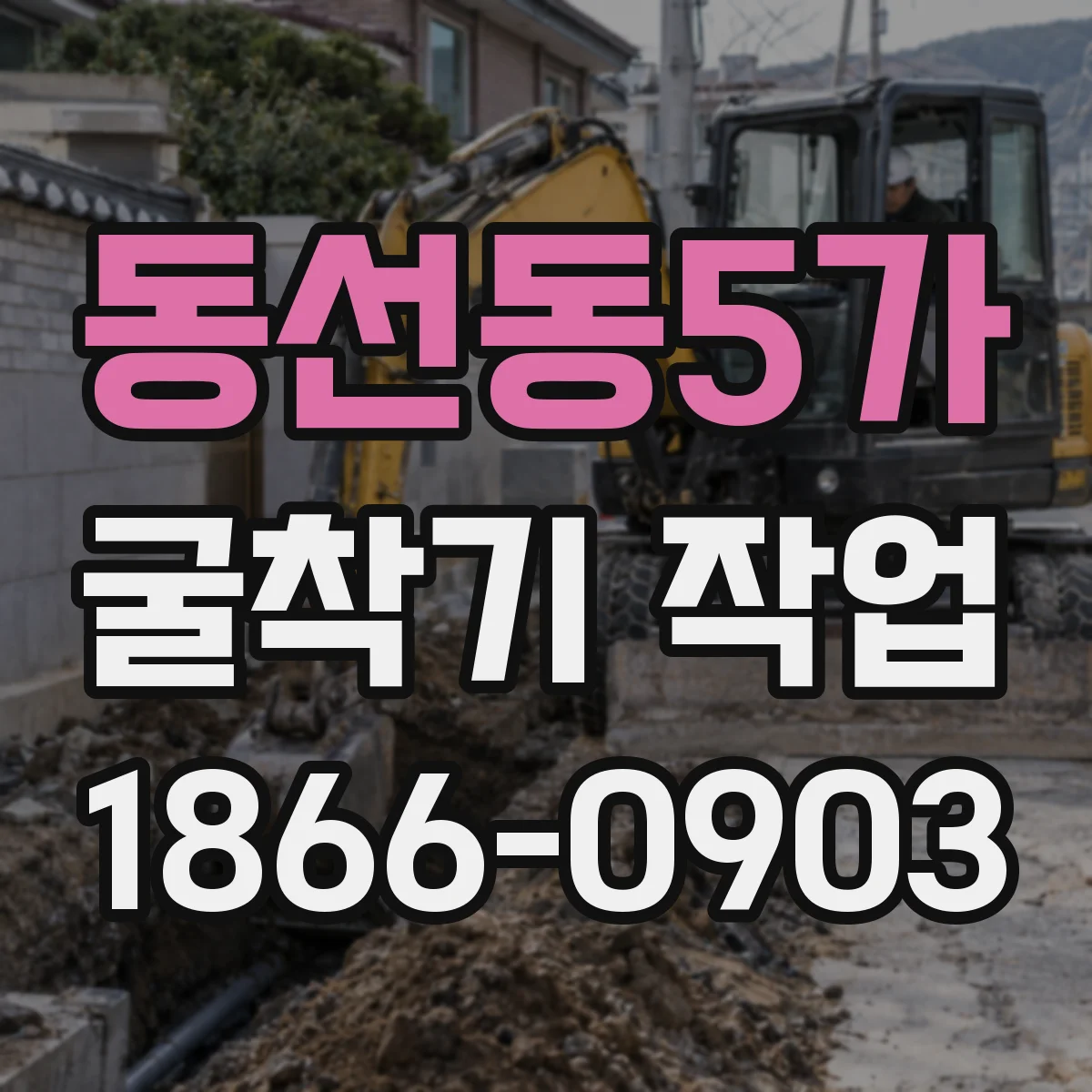 동선동5가 굴착기 작업