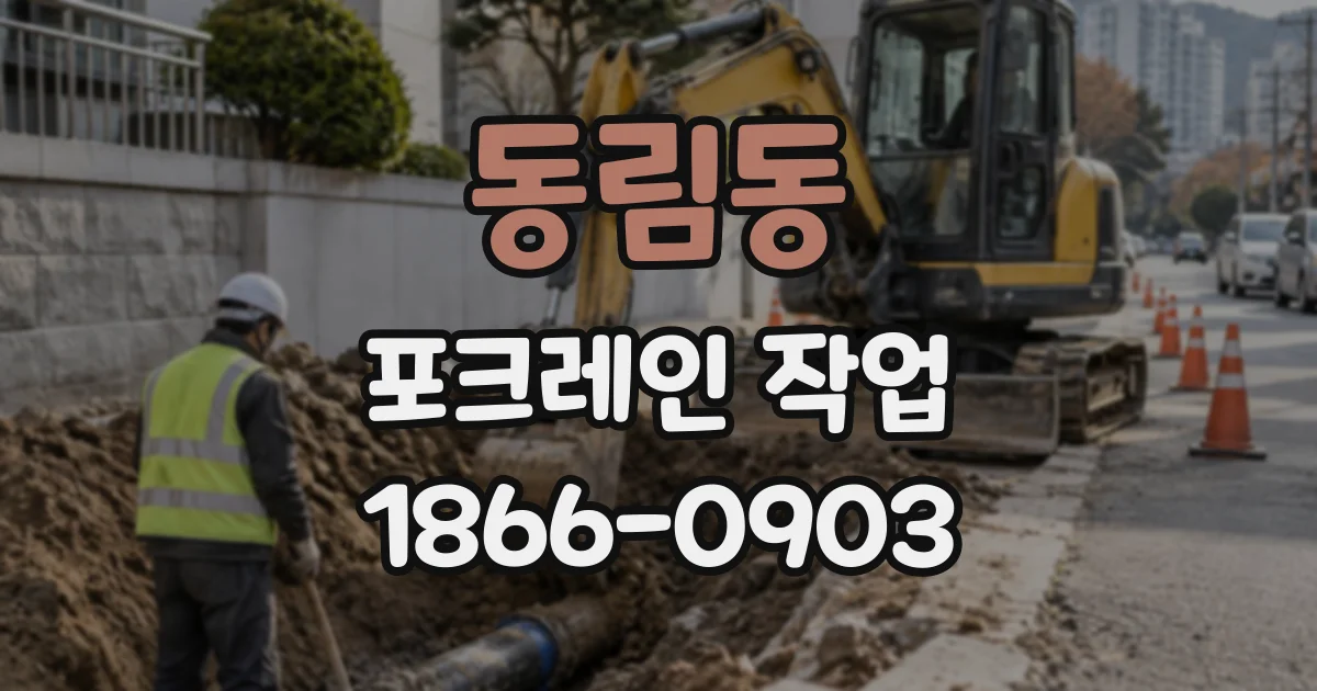 동림동 포크레인작업