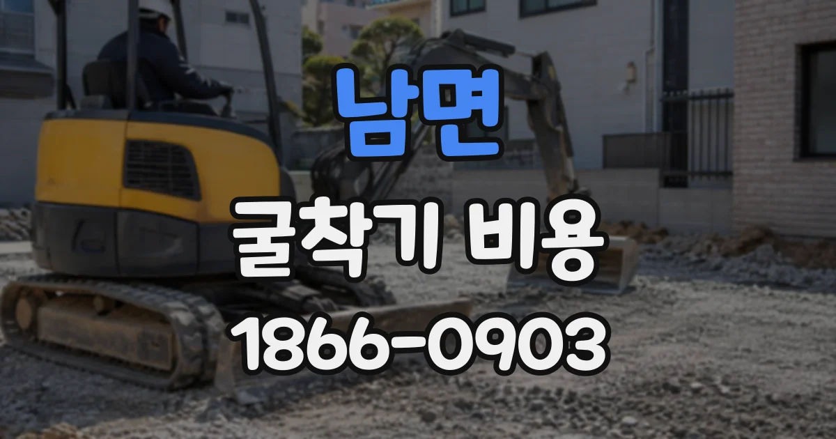 남면 굴착기비용