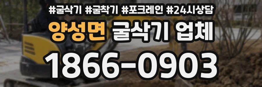 양성면 굴삭기 업체