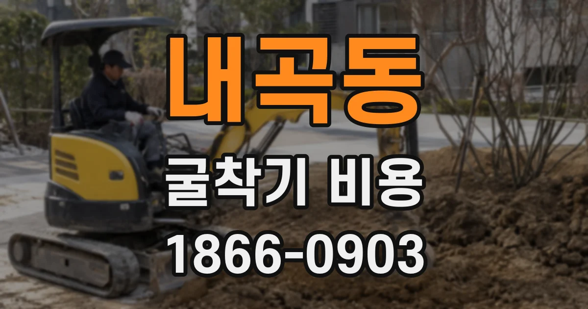 내곡동 굴착기 비용