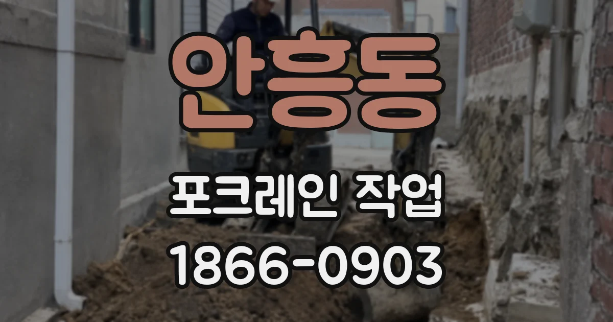 안흥동 포크레인 작업