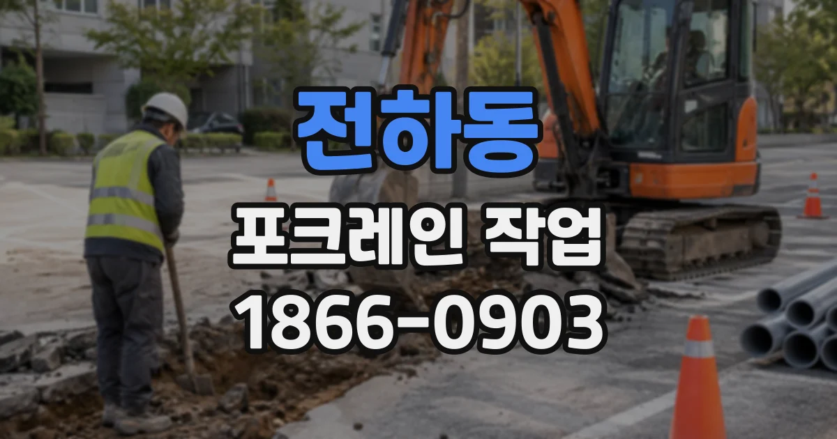 전하동 포크레인작업