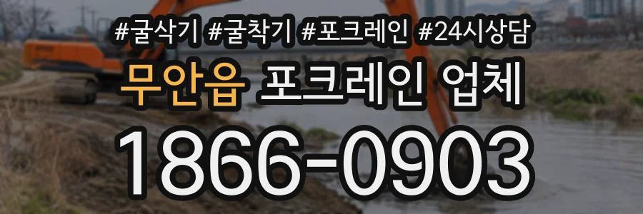 무안읍 포크레인업체 상담 전화 1866-0903