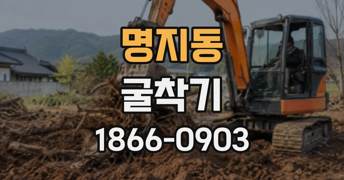명지동 굴착기