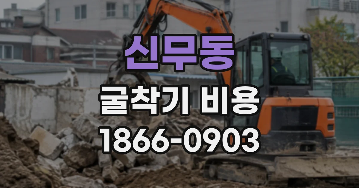신무동 굴착기비용