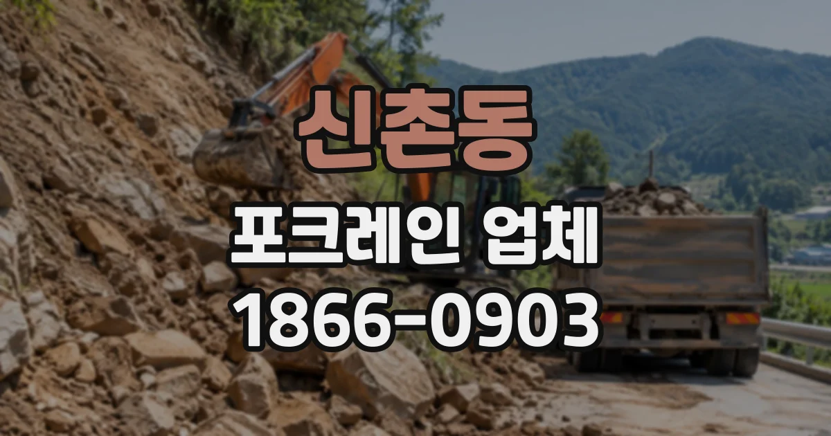 신촌동 포크레인업체