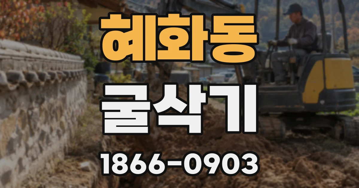 혜화동 굴삭기