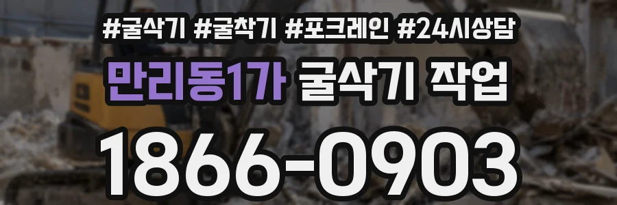 만리동1가 굴삭기 작업