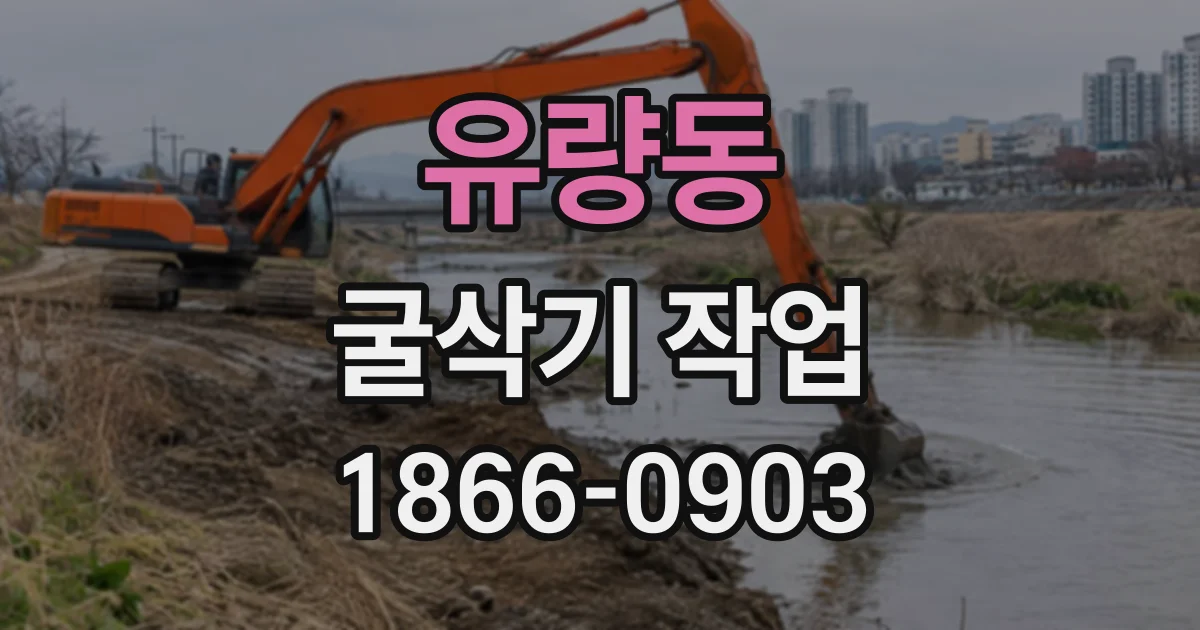 유량동 굴삭기작업
