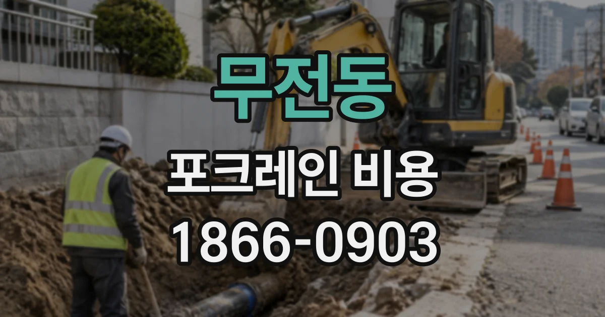 무전동 포크레인비용