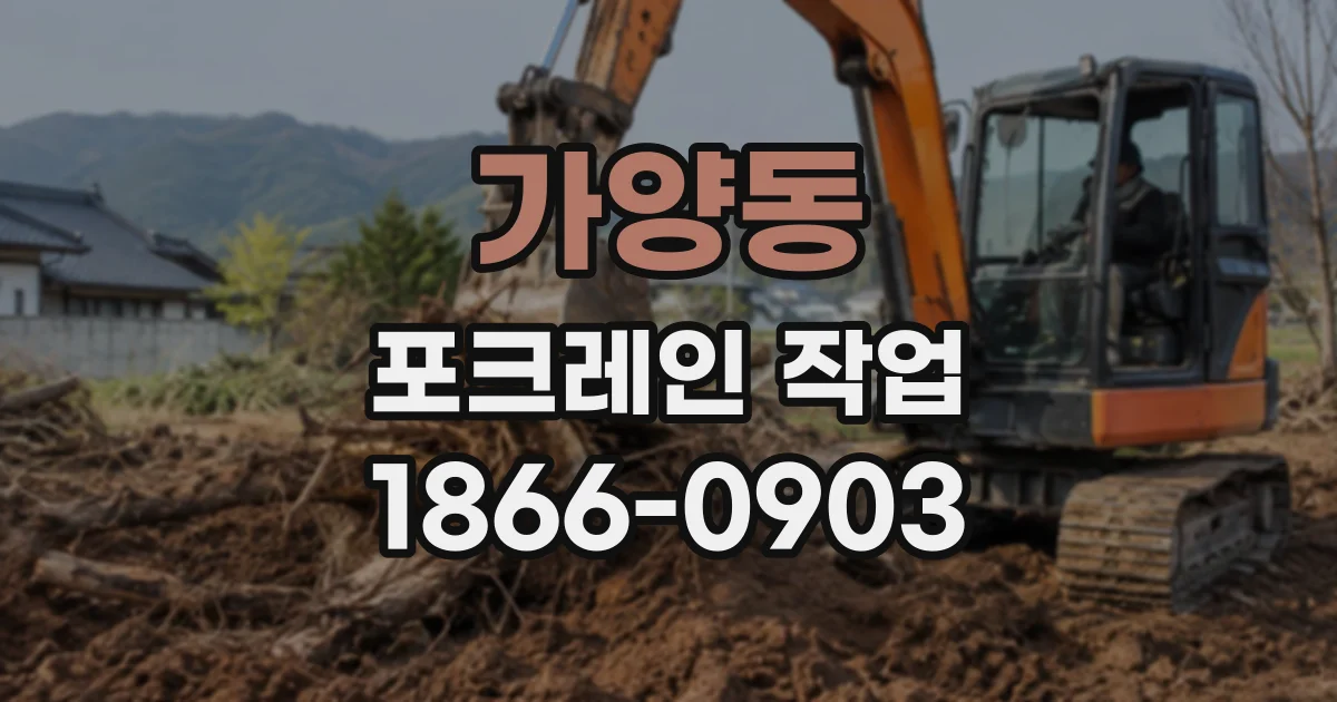 가양동 포크레인작업