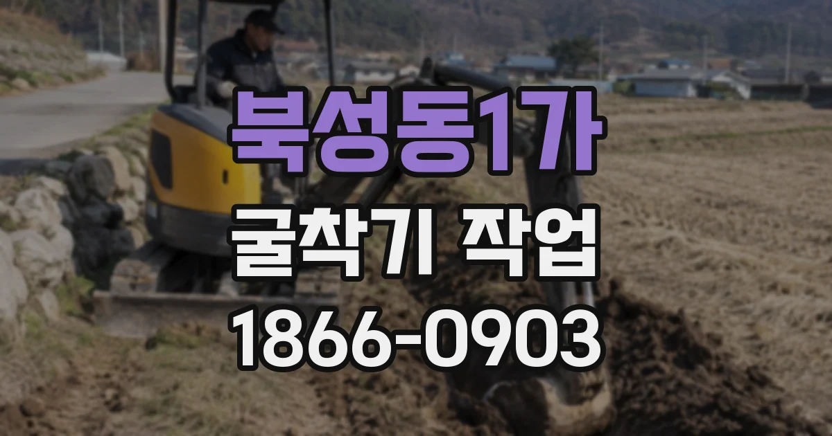 북성동1가 굴착기 작업