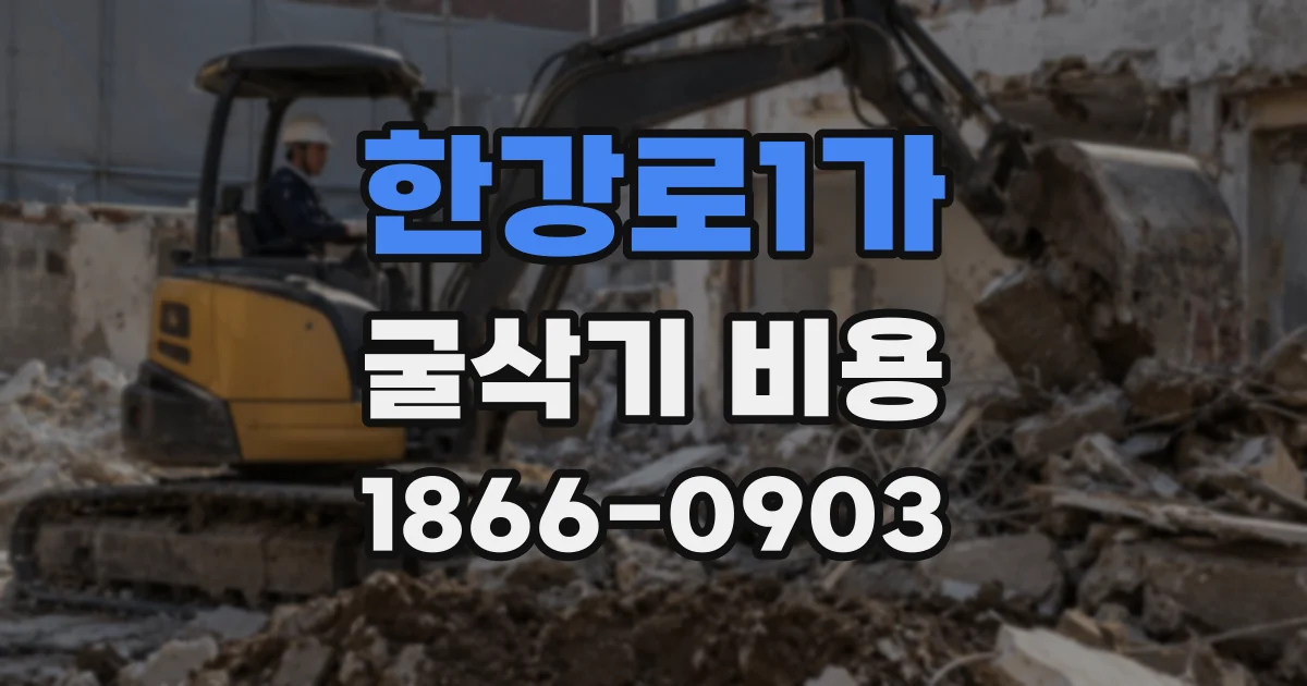 한강로1가 굴삭기 비용