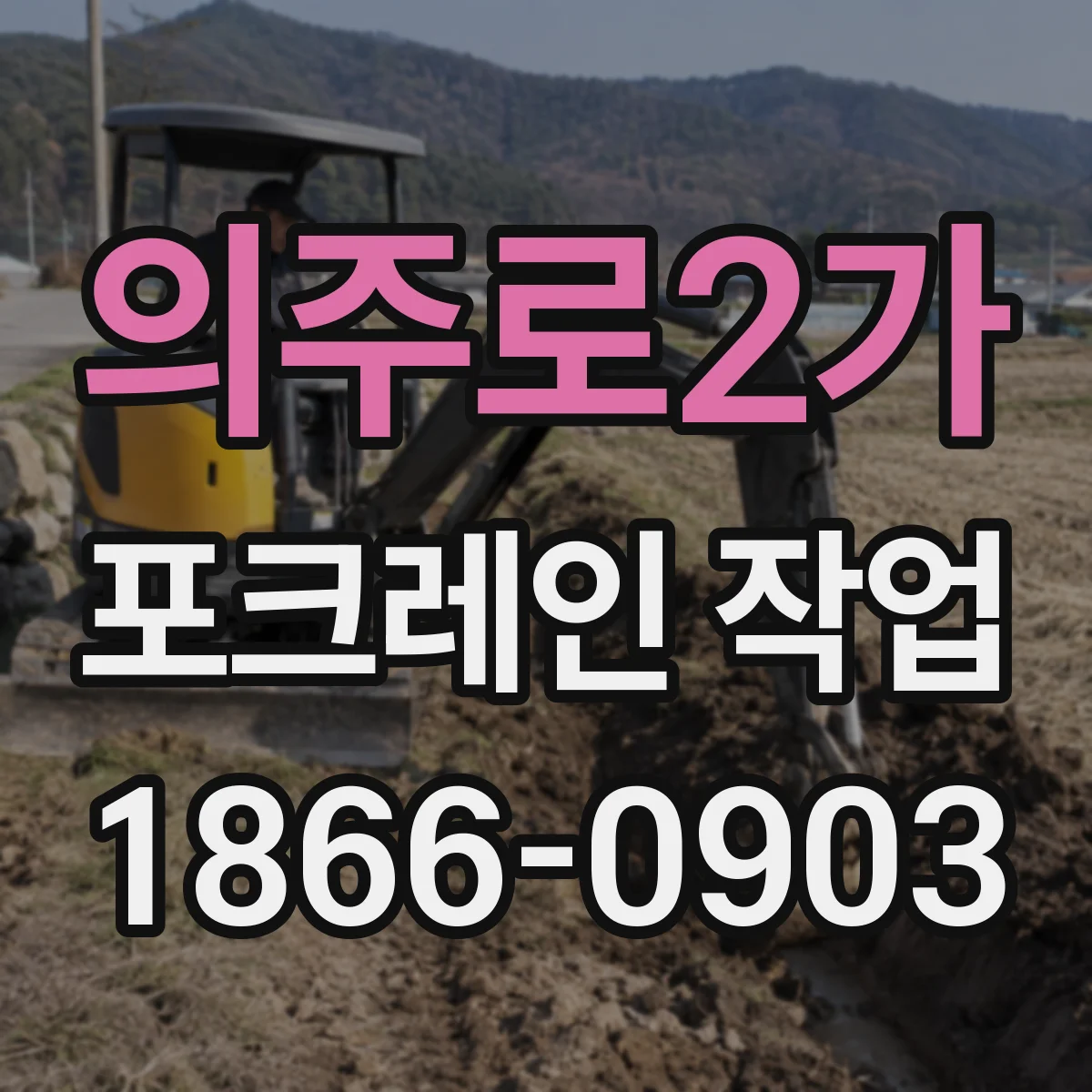 의주로2가 포크레인 작업