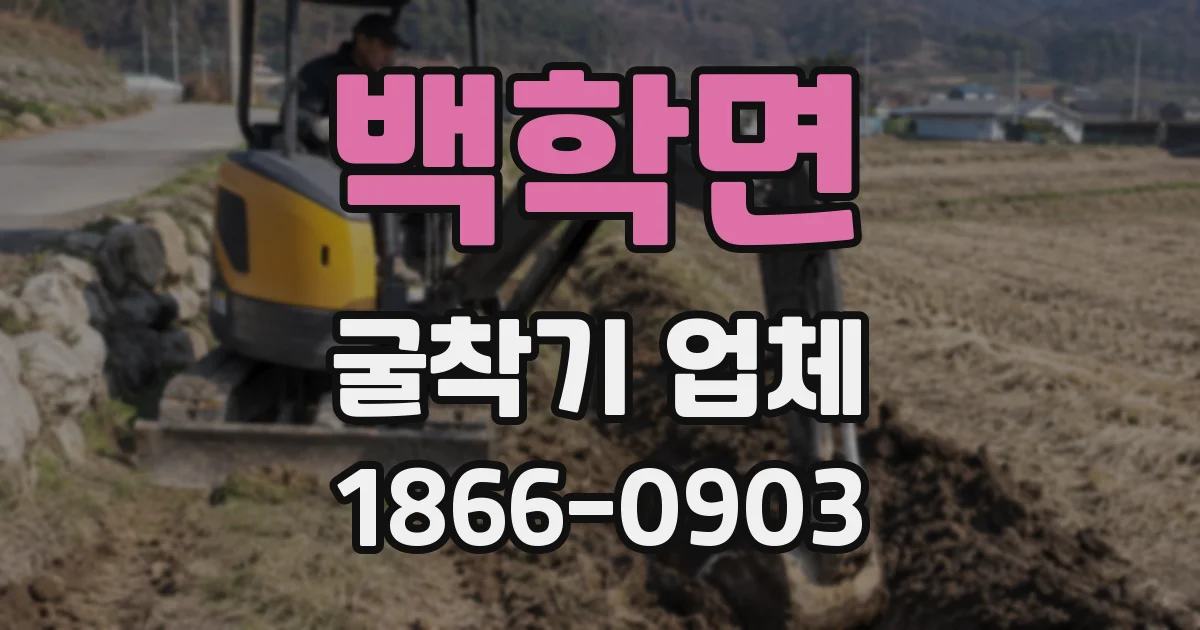 백학면 굴착기 업체