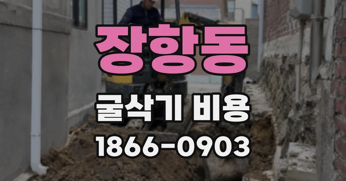 장항동 굴삭기 비용