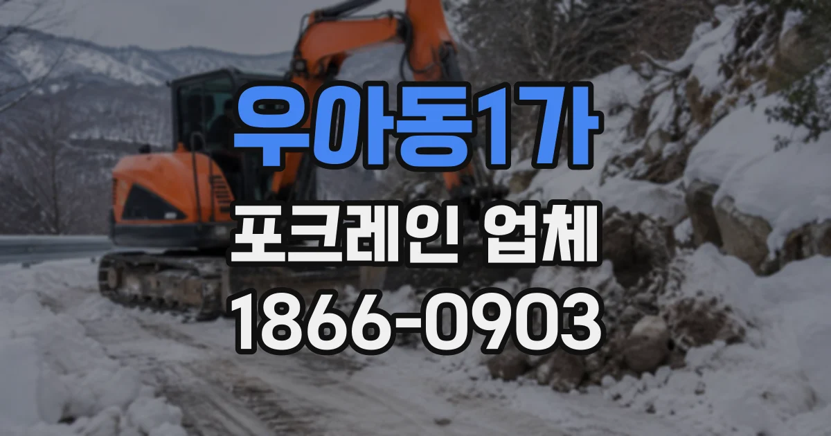 우아동1가 포크레인업체