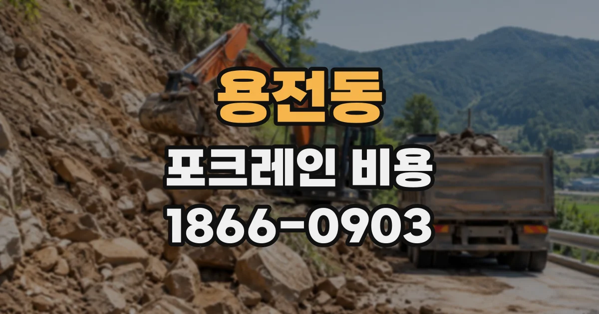 용전동 포크레인비용