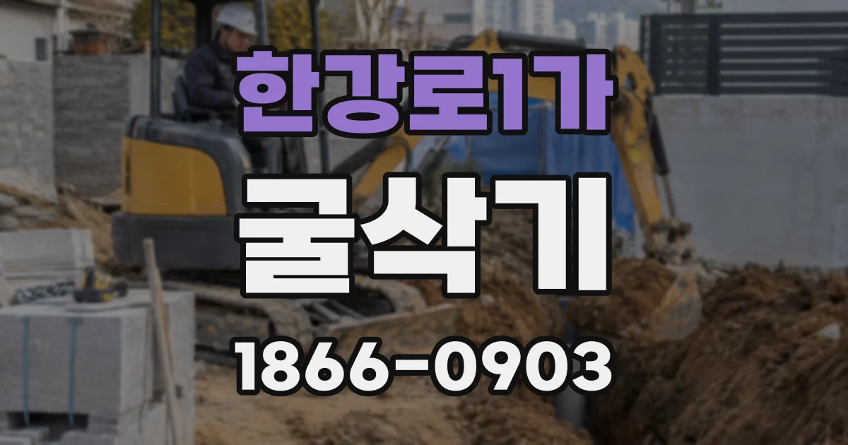 한강로1가 굴삭기