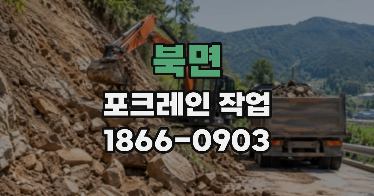 북면 포크레인작업