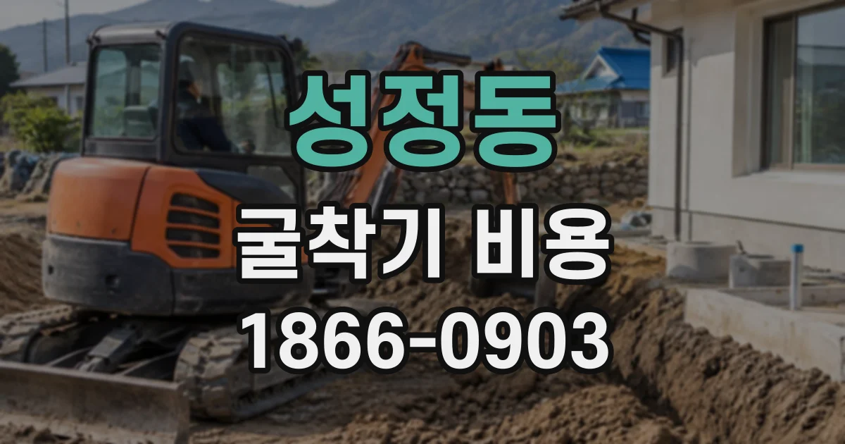 성정동 굴착기비용