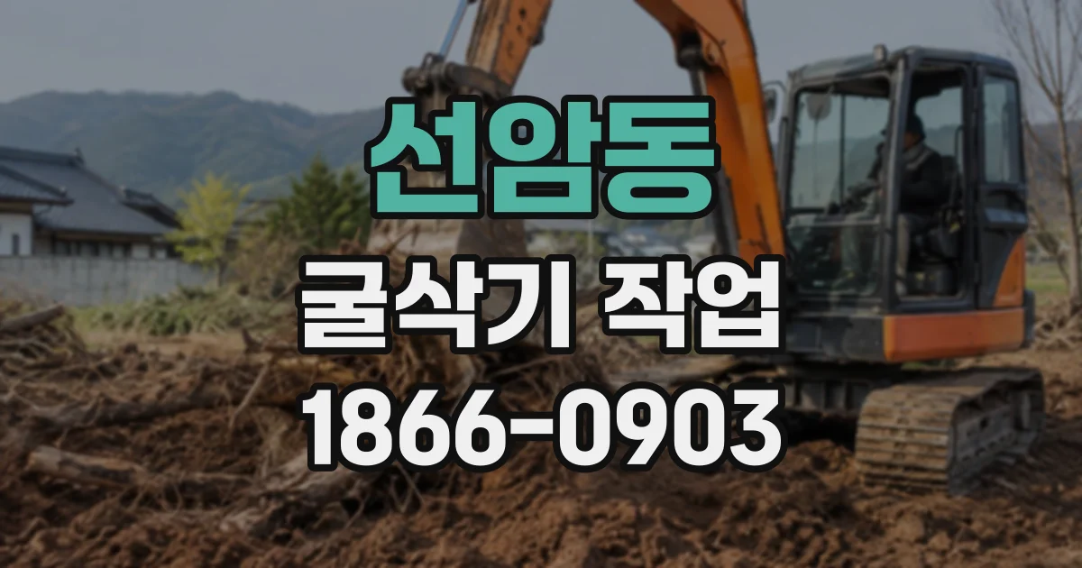 선암동 굴삭기작업