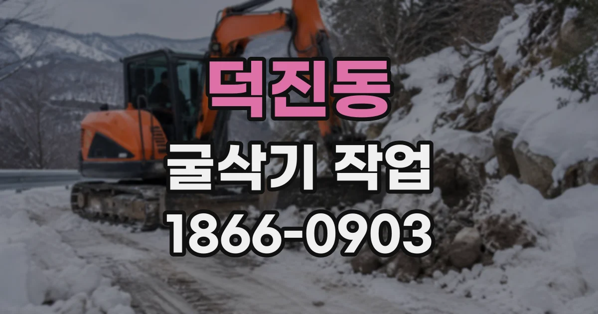 덕진동 굴삭기작업