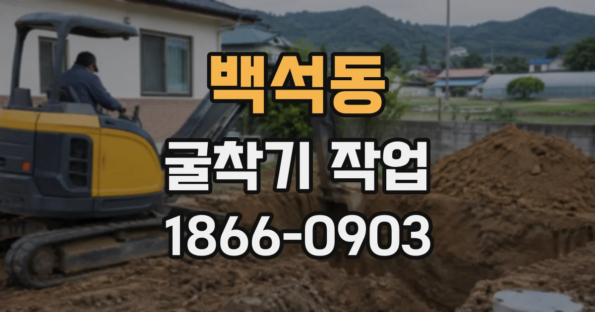 백석동 굴착기작업