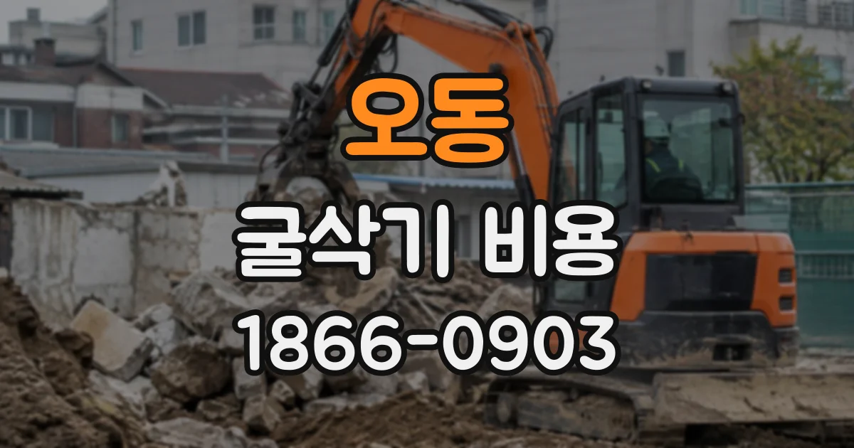 오동 굴삭기비용