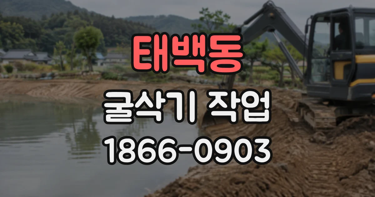 태백동 굴삭기작업