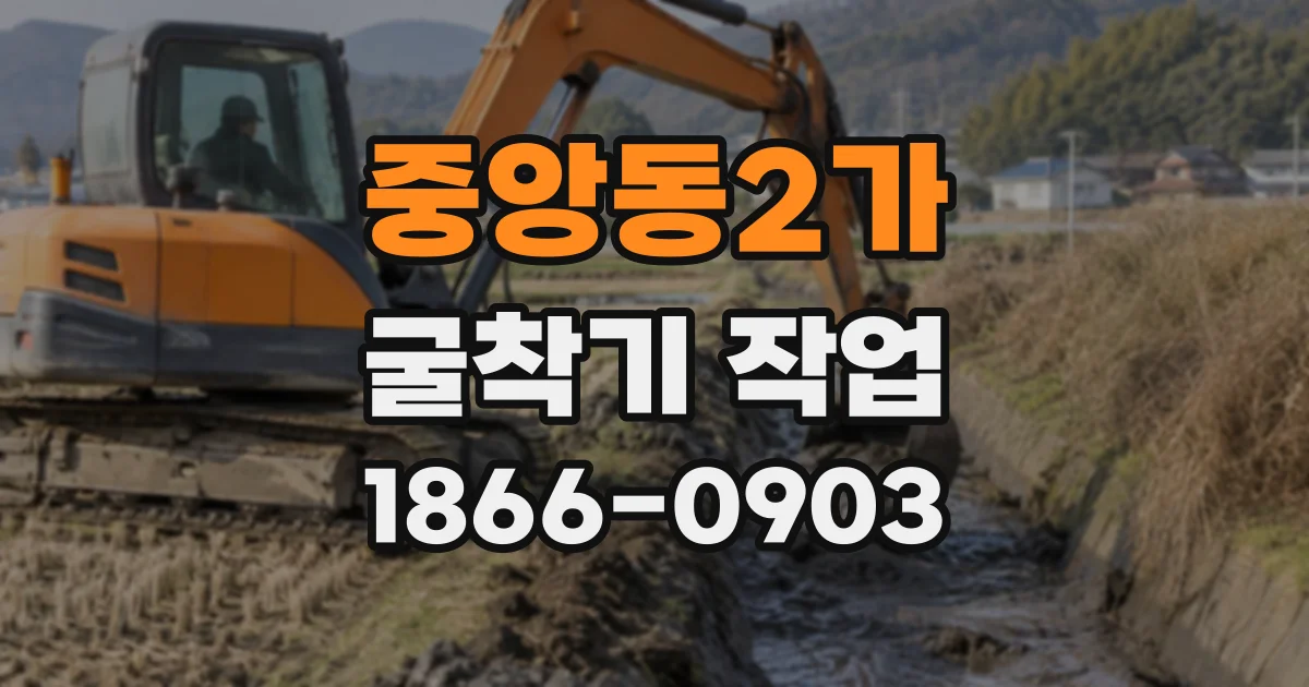중앙동2가 굴착기작업
