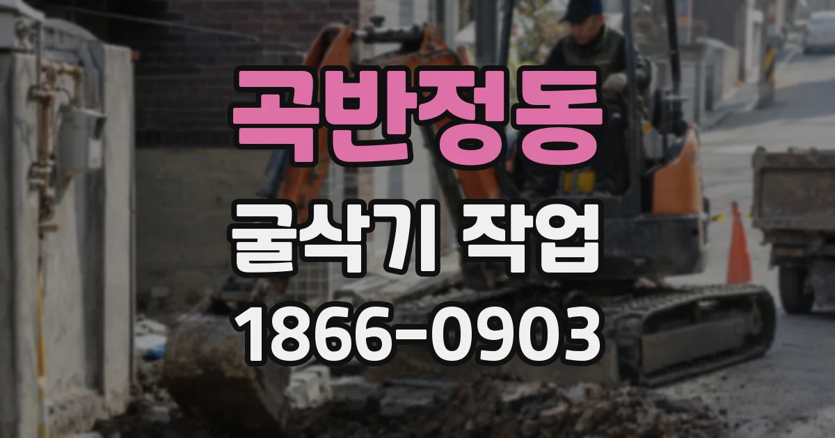 곡반정동 굴삭기 작업