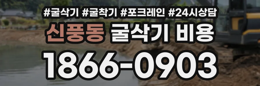 신풍동 굴삭기비용 상담 전화 1866-0903