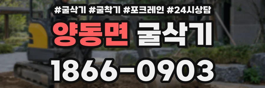 양동면 굴삭기