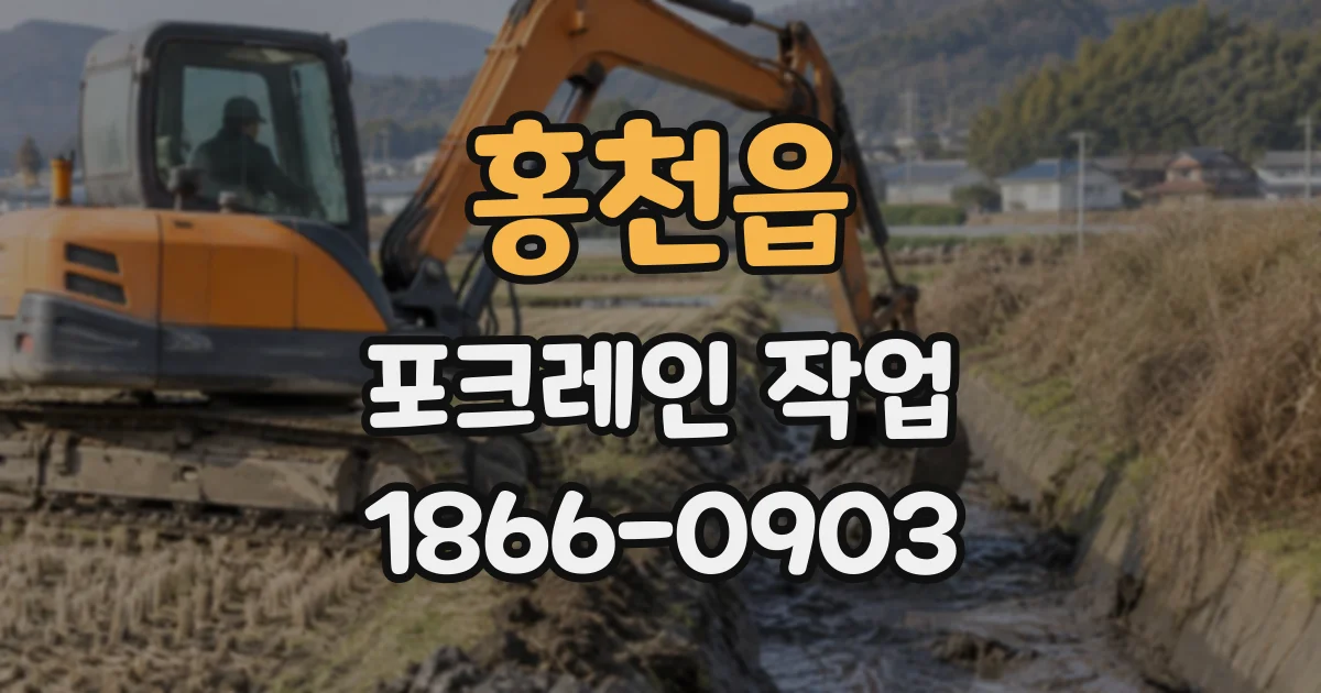 홍천읍 포크레인작업