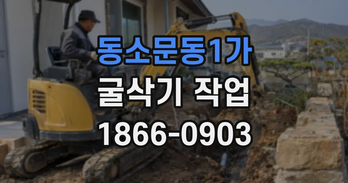 동소문동1가 굴삭기 작업