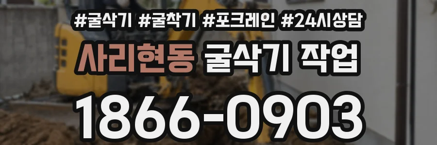 사리현동 굴삭기 작업