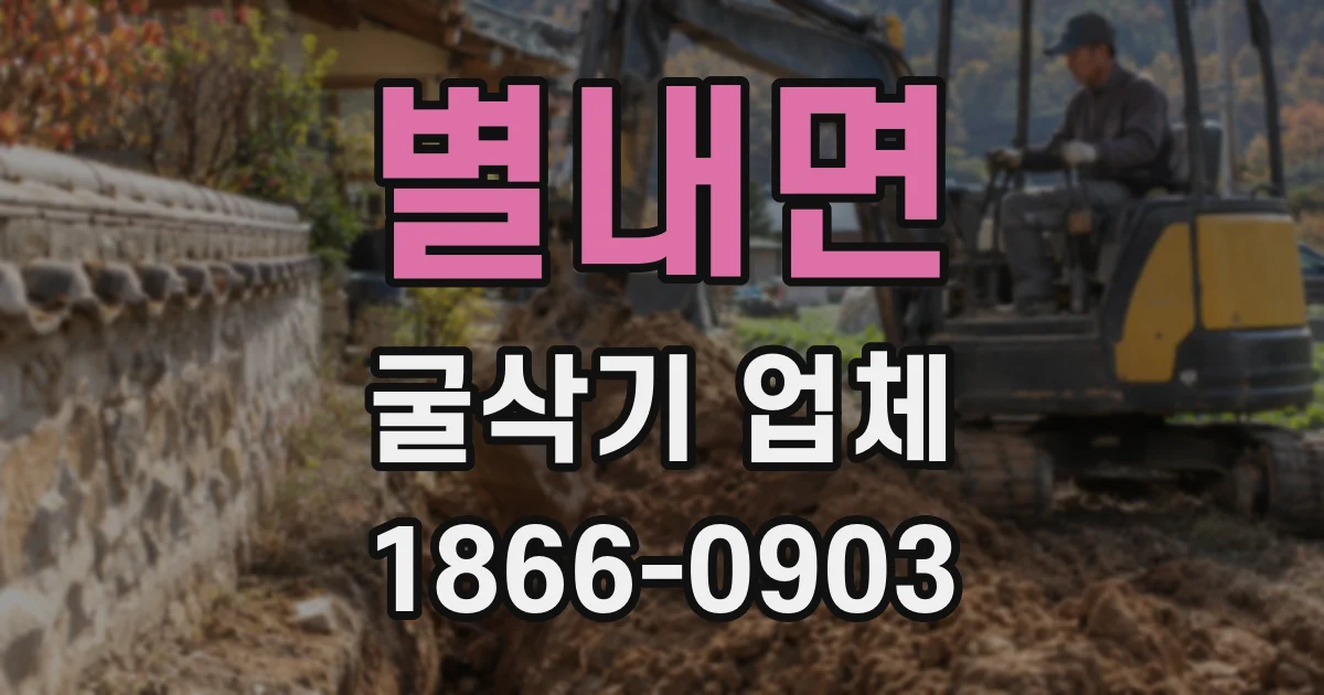 별내면 굴삭기 업체