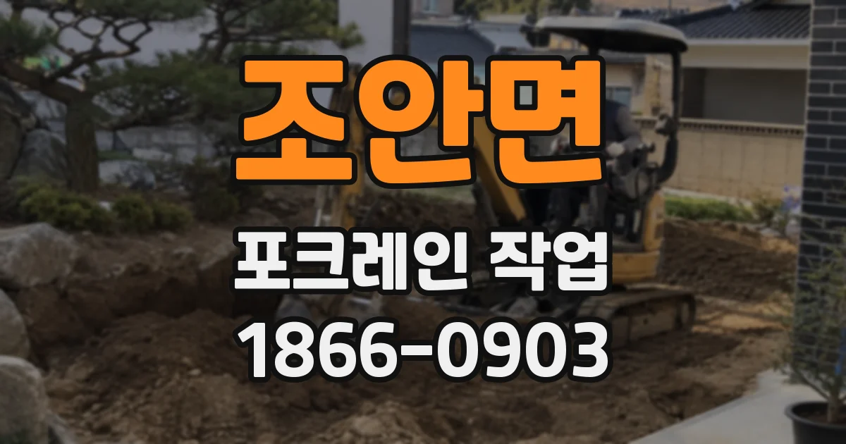 조안면 포크레인 작업