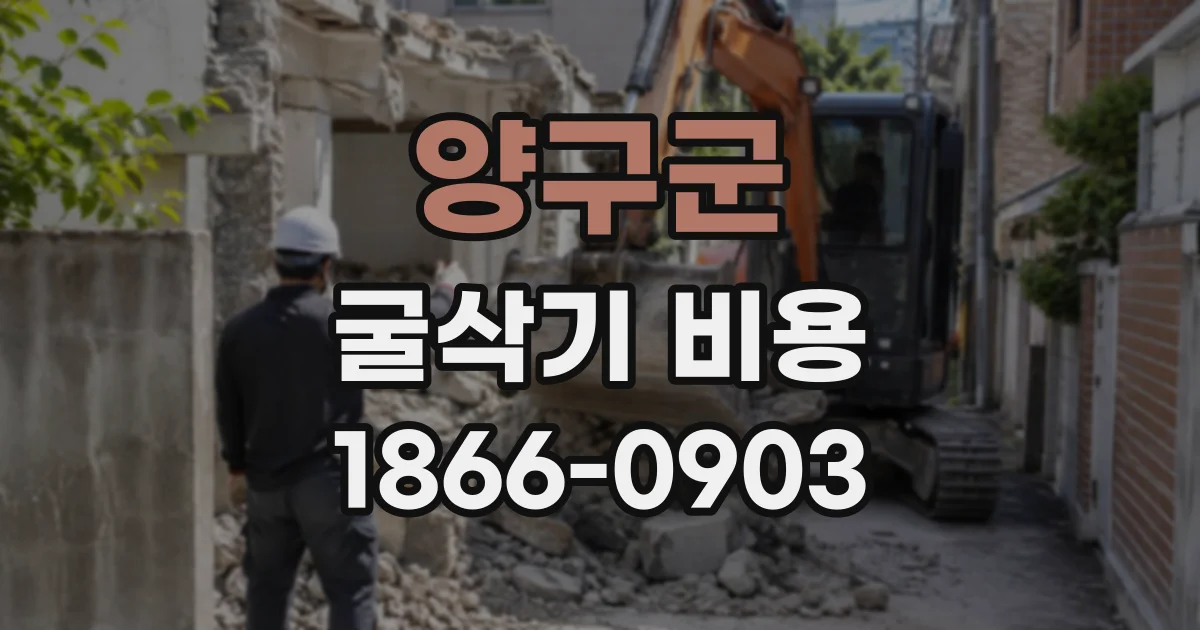 양구군 굴삭기비용