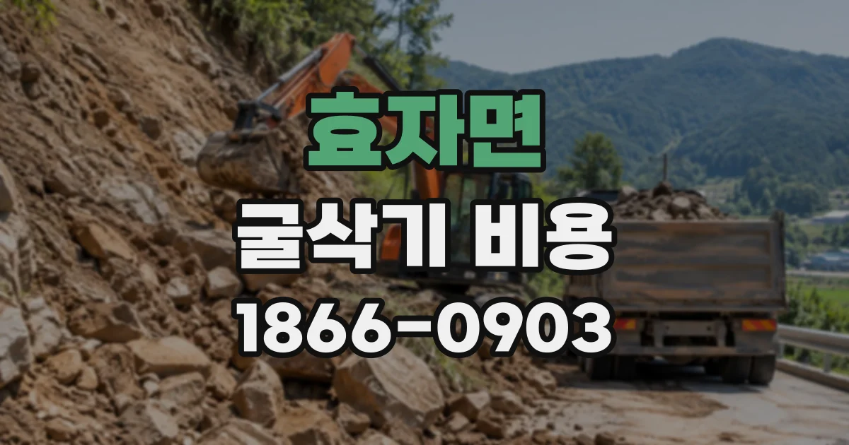 효자면 굴삭기비용