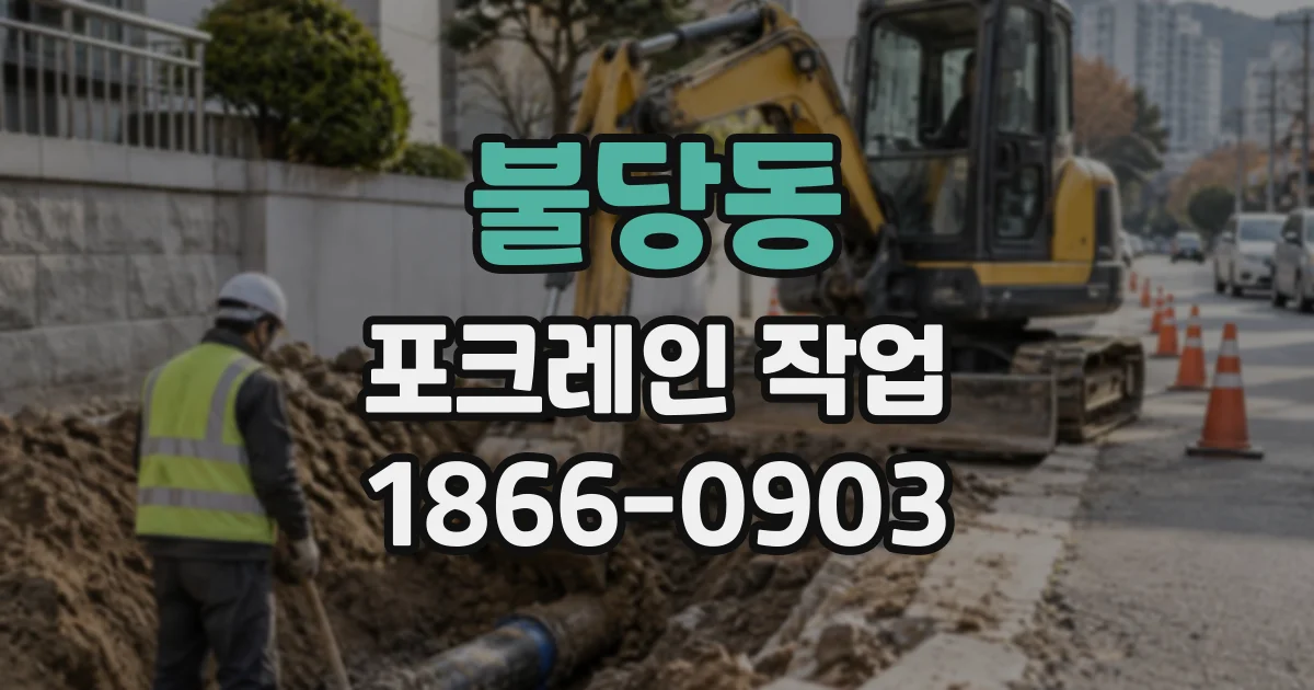 불당동 포크레인작업