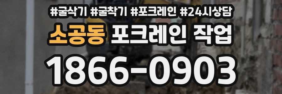 소공동 포크레인 작업