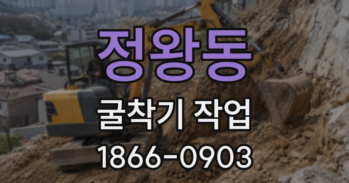 정왕동 굴착기 작업